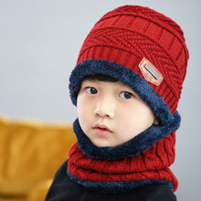 将图片加载到图库查看器，Velvet Cap Parent Child Super Warm Winter Balaclava Beanies Knitted Hat Scarf For Girl Boy Hats Outdoor Sport Warm Beanies Hat For Men Knitted Hats Bandana Hiking Camping Kid Neck Warmer Cap Winter Balaclava Beanies Mother Hat Women Warm Thick Balaclava
