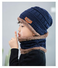 将图片加载到图库查看器，Velvet Cap Parent Child Super Warm Winter Balaclava Beanies Knitted Hat Scarf For Girl Boy Hats Outdoor Sport Warm Beanies Hat For Men Knitted Hats Bandana Hiking Camping Kid Neck Warmer Cap Winter Balaclava Beanies Mother Hat Women Warm Thick Balaclava
