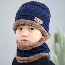 将图片加载到图库查看器，Velvet Cap Parent Child Super Warm Winter Balaclava Beanies Knitted Hat Scarf For Girl Boy Hats Outdoor Sport Warm Beanies Hat For Men Knitted Hats Bandana Hiking Camping Kid Neck Warmer Cap Winter Balaclava Beanies Mother Hat Women Warm Thick Balaclava
