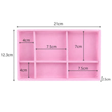 将图片加载到图库查看器，Velvet Jewelry Box Display Tray Drawer Storage Jewelry Holder For Ring Earrings Necklace Bracelet Soft Velvet Organizer Case Velvet Display Holder for Earrings Ring Bracelet Necklace
