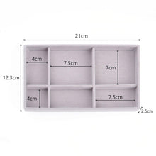 将图片加载到图库查看器，Velvet Jewelry Box Display Tray Drawer Storage Jewelry Holder For Ring Earrings Necklace Bracelet Soft Velvet Organizer Case Velvet Display Holder for Earrings Ring Bracelet Necklace
