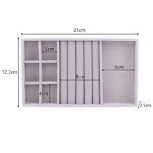 将图片加载到图库查看器，Velvet Jewelry Box Display Tray Drawer Storage Jewelry Holder For Ring Earrings Necklace Bracelet Soft Velvet Organizer Case Velvet Display Holder for Earrings Ring Bracelet Necklace
