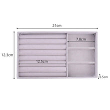 将图片加载到图库查看器，Velvet Jewelry Box Display Tray Drawer Storage Jewelry Holder For Ring Earrings Necklace Bracelet Soft Velvet Organizer Case Velvet Display Holder for Earrings Ring Bracelet Necklace
