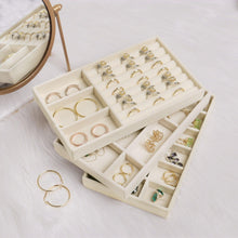 将图片加载到图库查看器，Velvet Jewelry Box Display Tray Drawer Storage Jewelry Holder For Ring Earrings Necklace Bracelet Soft Velvet Organizer Case Velvet Display Holder for Earrings Ring Bracelet Necklace
