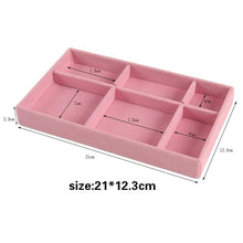 Load image into Gallery viewer, Velvet Jewelry Display Stackable Exquisite Jewelry Holder Portable Ring Earrings Necklace Organizer Box organizer Velvet Drawer Organizer Showcase Jewelry Storage for Bracelet Necklace Earring Ring

