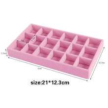 Load image into Gallery viewer, Velvet Jewelry Display Stackable Exquisite Jewelry Holder Portable Ring Earrings Necklace Organizer Box organizer Velvet Drawer Organizer Showcase Jewelry Storage for Bracelet Necklace Earring Ring
