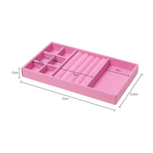 Load image into Gallery viewer, Velvet Jewelry Tray Handicraft Accessories Storage Ring Earring Necklace Finished Product Display Box Grey Beige Organizer Jewelry Storage Organizer Drawer Tray for Necklaces, Rings, Bracelets and Earrings
