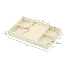 Load image into Gallery viewer, Velvet Jewelry Tray Handicraft Accessories Storage Ring Earring Necklace Finished Product Display Box Grey Beige Organizer Jewelry Storage Organizer Drawer Tray for Necklaces, Rings, Bracelets and Earrings
