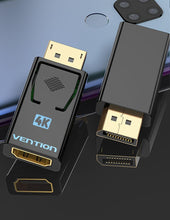 将图片加载到图库查看器，Vention DP To HDMI Adapter And 4K DP To HDMI Video Audio Converter for PC Laptop Projector Monitor
