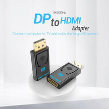 将图片加载到图库查看器，Vention DP To HDMI Adapter And 4K DP To HDMI Video Audio Converter for PC Laptop Projector Monitor
