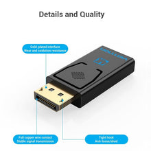 将图片加载到图库查看器，Vention DP To HDMI Adapter And 4K DP To HDMI Video Audio Converter for PC Laptop Projector Monitor
