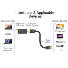 将图片加载到图库查看器，Vention DP To HDMI Adapter And 4K DP To HDMI Video Audio Converter for PC Laptop Projector Monitor
