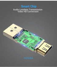 将图片加载到图库查看器，Vention DP To HDMI Adapter And 4K DP To HDMI Video Audio Converter for PC Laptop Projector Monitor
