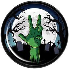将图片加载到图库查看器，Cemetery Zombie Hand Halloween Black Anodized Plug Set 5/8
