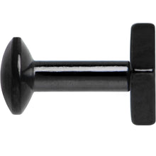 Load image into Gallery viewer, 3/16 Black IP Rhombus Internally Threaded Daith Cartilage Tragus
