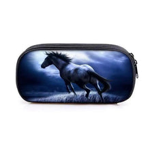将图片加载到图库查看器，Vintage Cartoon Print Students Pencil Case Classic Theme Makeup Cosmetic Bags Elegant Stationery Pouch
