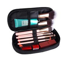 将图片加载到图库查看器，Vintage Cartoon Print Students Pencil Case Classic Theme Makeup Cosmetic Bags Elegant Stationery Pouch
