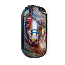 将图片加载到图库查看器，Vintage Cartoon Print Students Pencil Case Classic Theme Makeup Cosmetic Bags Elegant Stationery Pouch
