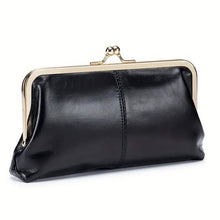 将图片加载到图库查看器，Vintage Chic Leather Clutch Lady Purse
