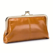 将图片加载到图库查看器，Vintage Chic Leather Clutch Lady Purse
