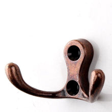 将图片加载到图库查看器，Vintage Hangers Hook Zinc Alloy Wall Hook Bronze Cloth Coat Bag Hat Hanging Hooks Bathroom Kitchen Antique Racks with Screws Vintage Antique Iron Bronze Hooks
