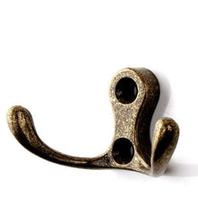 将图片加载到图库查看器，Vintage Hangers Hook Zinc Alloy Wall Hook Bronze Cloth Coat Bag Hat Hanging Hooks Bathroom Kitchen Antique Racks with Screws Vintage Antique Iron Bronze Hooks
