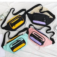 Load image into Gallery viewer, Vintage Lightweight Unisex Fanny Pack 3 Zippers Waist Packs Canvas Adjustable Party Fanny Pack
