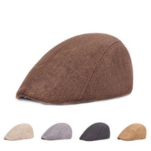 Load image into Gallery viewer, Vintage Men Beret Hats Classic Simple Winter Warm Caps Cotton Comfortable Autumn Beret Flat Hat Quality Durable Retro Men's Hat Unique Berets For Men Retro Cap
