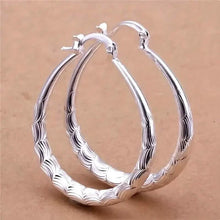 Load image into Gallery viewer, Vintage Pattern Large Hoop Earrings

