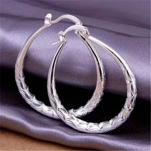 Load image into Gallery viewer, Vintage Pattern Large Hoop Earrings
