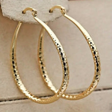 Load image into Gallery viewer, Vintage Pattern Large Hoop Earrings

