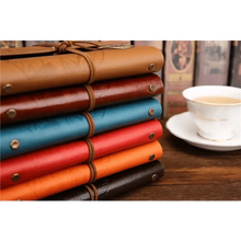 Load image into Gallery viewer, Vintage PU Leather Diary Notebook Journal  Retro Book Traveler Planners Office School Supplies
