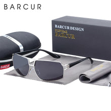 Load image into Gallery viewer, Vintage Retro Men BARCUR Design Sunglasses for Men Driving Black Sun Glasses Man Polarized Glasses Women Eyewear Accessory UV400 Sunglasses
