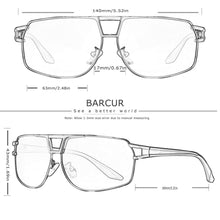 Load image into Gallery viewer, Vintage Retro Men BARCUR Design Sunglasses for Men Driving Black Sun Glasses Man Polarized Glasses Women Eyewear Accessory UV400 Sunglasses
