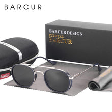 Load image into Gallery viewer, Vintage Round Retro BARCUR Design Round Sunglasses for Men Women Stevvex Sun Glasses Classic Eyewear Accessory Party Sunglasses Summer
