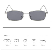 Load image into Gallery viewer, Vintage Slender Square Sunglasses Classic Small Frame New Square Shape  Sunglasses For Men In High-quality Metal Frame Sunglasses For Men New Vintage Sunglasses
