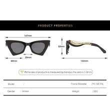 Load image into Gallery viewer, Vintage Square Cat Eye Sunglasses Women Retro Trendy Cat eye Sunglasses Classic Fashionable , Decent Personality &amp; Wind Sunglasses In Retro Box Trending  Street Style Sunglasses For Men &amp; Women
