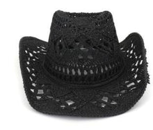Load image into Gallery viewer, Vintage Straw Cowboy Hat Hand Made Beach Straw Hat Summer Outdoor Men's And Women's Big Brim Sun Hat  Elegant Party Cap Sun Protection Unisex Hats Breathable Hat
