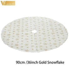 Load image into Gallery viewer, Christmas Tree Decor Snowflake Carpet White Christmas Tree Skirt Fur Skirt For Xmas Decorations Xmas Christmas Decorations For Home
