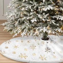 Load image into Gallery viewer, Christmas Tree Decor Snowflake Carpet White Christmas Tree Skirt Fur Skirt For Xmas Decorations Xmas Christmas Decorations For Home

