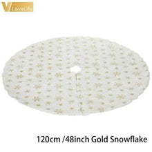 Load image into Gallery viewer, Christmas Tree Decor Snowflake Carpet White Christmas Tree Skirt Fur Skirt For Xmas Decorations Xmas Christmas Decorations For Home
