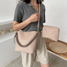 Load image into Gallery viewer, Vintage Style Fashionable Women's bucket bag Stone Pattern Shoulder Bag For Ladies Diagonal Female Bag
