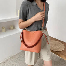Load image into Gallery viewer, Vintage Style Fashionable Women's bucket bag Stone Pattern Shoulder Bag For Ladies Diagonal Female Bag
