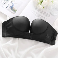 Load image into Gallery viewer, Vintage Style Front Closure Sexy Push Up Bra Women Invisible Bras Underwear Lingerie for Female Brassiere Strapless Seamless Bralette ABC Cup

