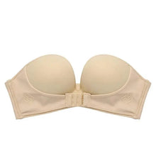 Load image into Gallery viewer, Vintage Style Front Closure Sexy Push Up Bra Women Invisible Bras Underwear Lingerie for Female Brassiere Strapless Seamless Bralette ABC Cup
