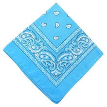 Load image into Gallery viewer, Vintage Style Print Bandana Hair Bands for Girls Women Headband Square Scarf Face Mask Cross Turban Bandanas Headwear
