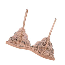 将图片加载到图库查看器，Vintage Style Women's Thin Bra Without Chest Pad Fashionable Sexy Lace Bra Back Buckle Tube Top Women's  Underwear Summer Clothes
