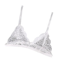 将图片加载到图库查看器，Vintage Style Women's Thin Bra Without Chest Pad Fashionable Sexy Lace Bra Back Buckle Tube Top Women's  Underwear Summer Clothes
