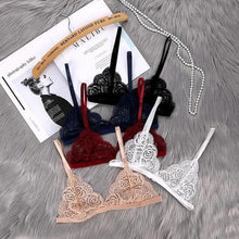 将图片加载到图库查看器，Vintage Style Women's Thin Bra Without Chest Pad Fashionable Sexy Lace Bra Back Buckle Tube Top Women's  Underwear Summer Clothes

