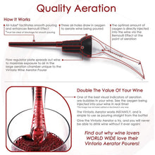 Load image into Gallery viewer, Vintorio Wine Aerator Pourer - Premium Aerating Pourer and Decanter Spout

